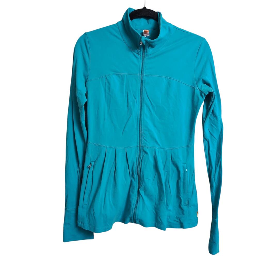 🔥RARE🔥 Lucy Activewear Teal Blue Fitted Full Zip Track Jacket Medium